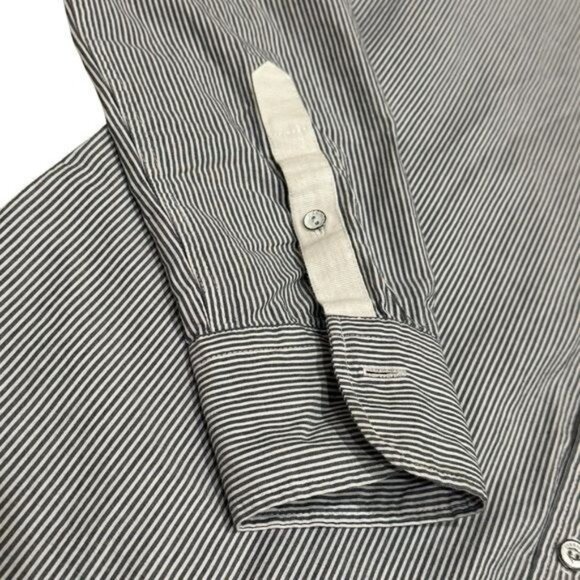 Rag & Bone Stripe Sahara Blue Embroidered Button Down Shirt Preppy Dainty S - Picture 5 of 10